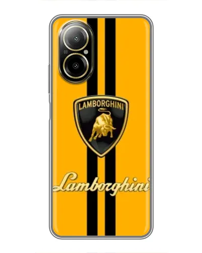Чехол для Realme C67 с картинкой «Lamborghini Stripe желтый»