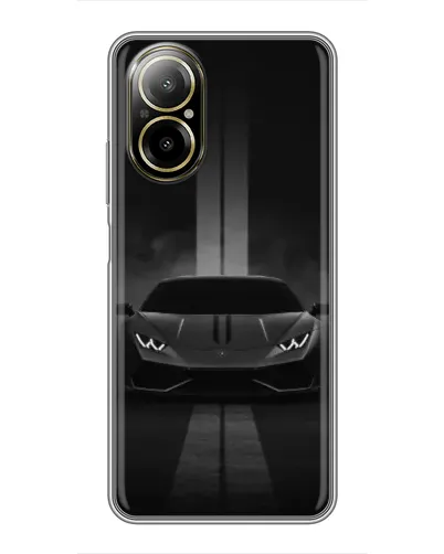 Чехол для Realme C67 с картинкой «Lamborghini симметрия дорог»