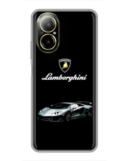 Чехол для Realme C67 с картинкой «Логотип Lamborghini классика»