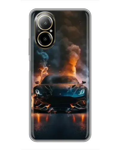 Чехол для Realme C67 с картинкой «Lamborghini дымная эстетика»