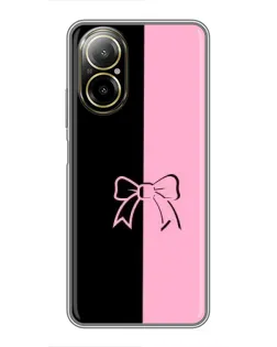 Чехол для Realme C67 с картинкой «Половинки банта»