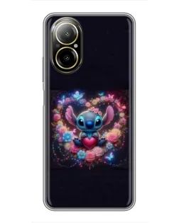 Чохол для Realme C67 з картинкою «Stitch у квітах» Чохол для Realme C67 з картинкою «Stitch у квітах»