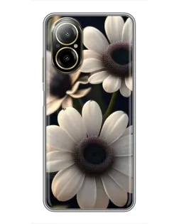 Чохол для Realme C67 з картинкою «Білі маргаритки макро»