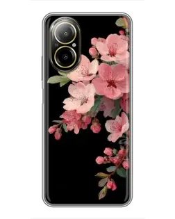 Чохол для Realme C67 з картинкою «Рожева гілка сакури»
