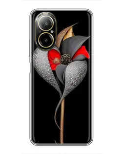 Чохол для Realme C67 з картинкою «Срібна фантазійна квітка»
