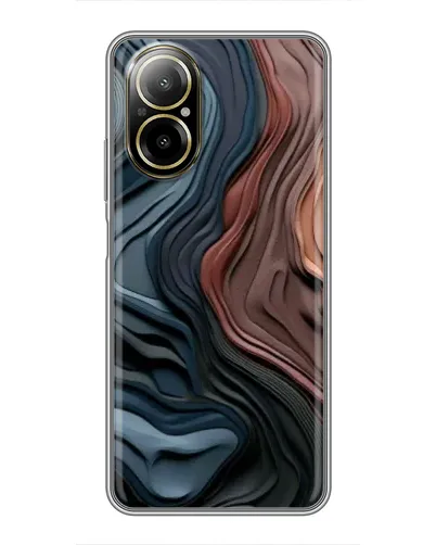 Чехол для Realme C67 с картинкой «Цветные волны каньона»