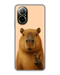 Чехол для Realme C67 с картинкой «Капибара виктория» Чехол для Realme C67 с картинкой «Капибара виктория»