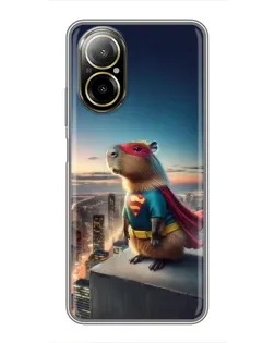 Чехол для Realme C67 с картинкой «Капи-мен супергерой» Чехол для Realme C67 с картинкой «Капи-мен супергерой»