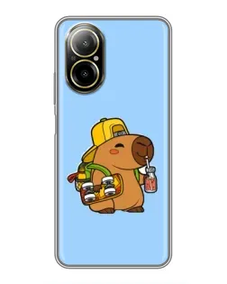 Чехол для Realme C67 с картинкой «Капибара на скейте» Чехол для Realme C67 с картинкой «Капибара на скейте»