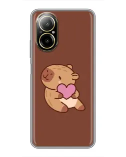 Чехол для Realme C67 с картинкой «Капибара с сердцем» Чехол для Realme C67 с картинкой «Капибара с сердцем»