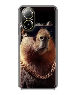 Чехол для Realme C67 с картинкой «Капибара золотая цепь» Чехол для Realme C67 с картинкой «Капибара золотая цепь»