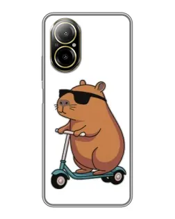 Чехол для Realme C67 с картинкой «Капибара на самокате» Чехол для Realme C67 с картинкой «Капибара на самокате»