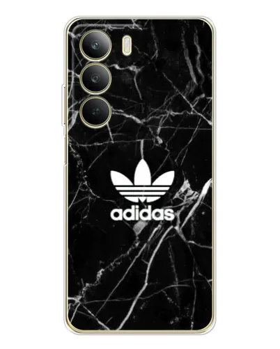 Чехол для Realme C71 с картинкой «Белый мрамор Adidas»