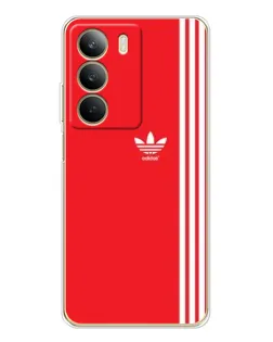 Чехол для Realme C71 с картинкой «Красный минимализм Adidas»