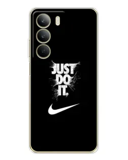 Чехол для Realme C71 с картинкой «Текстовый принт Nike»