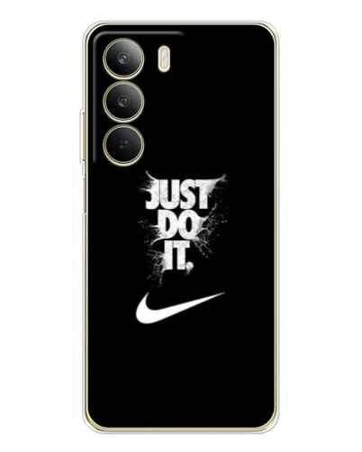Чехол для Realme C71 с картинкой «Текстовый принт Nike»