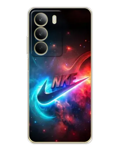 Чехол для Realme C71 с картинкой «Огненный логотип Nike»