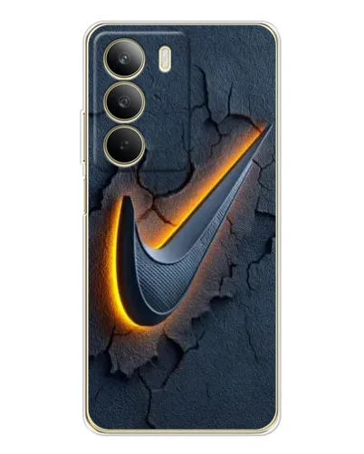 Чехол для Realme C71 с картинкой «Объемный логотип Найк»