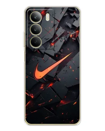 Чехол для Realme C71 с картинкой «Nike — эффект разломов»