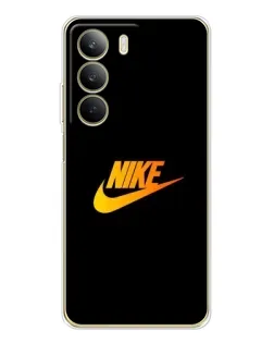 Чехол для Realme C71 с картинкой «Золотой логотип Nike»