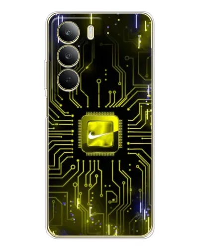 Чехол для Realme C71 с картинкой «Nike — золотая искра»