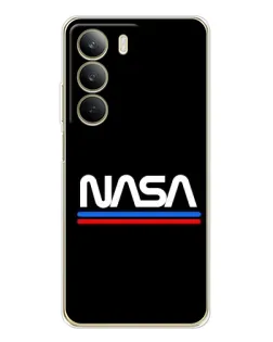 Чехол для Realme C71 с картинкой «NASA — классика Red Blue» Чехол для Realme C71 с картинкой «NASA — классика Red Blue»