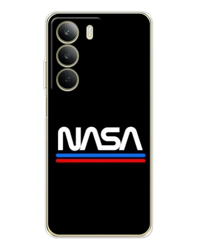 Чехол для Realme C71 с картинкой «NASA — классика Red Blue»