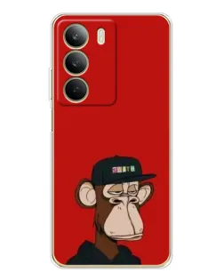 Чехол для Realme C71 с картинкой «Bored Ape — красный фон» Чехол для Realme C71 с картинкой «Bored Ape — красный фон»