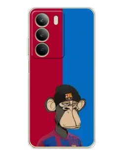 Чехол для Realme C71 с картинкой «Bored Ape — фанат Барсы»