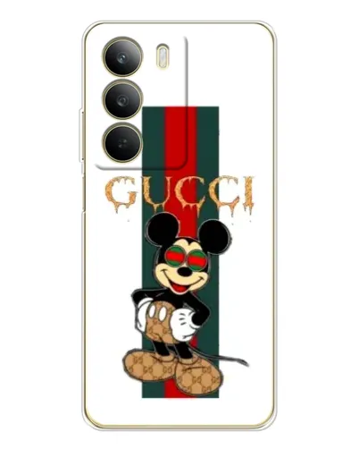 Чехол для Realme C71 с картинкой «Микки Маус Gucci — полосы» Чехол для Realme C71 с картинкой «Микки Маус Gucci — полосы»
