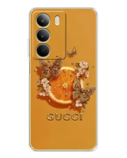 Чохол для Realme C71 з картинкою «Gucci — золоті метелики» Чохол для Realme C71 з картинкою «Gucci — золоті метелики»