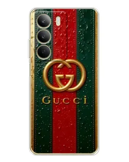 Чохол для Realme C71 з картинкою «Gucci — фірмова смуга та золото» Чохол для Realme C71 з картинкою «Gucci — фірмова смуга та золото»