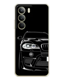 Чехол для Realme C71 с картинкой «Темный силуэт BMW»