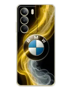 Чехол для Realme C71 с картинкой «Золотистый дым BMW»