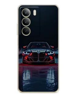 Чехол для Realme C71 с картинкой «BMW на мокрой дороге»