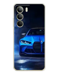 Чехол для Realme C71 с картинкой «Голубая BMW M4»