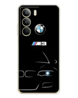 Чехол для Realme C71 с картинкой «Минималистичный принт BMW M3»