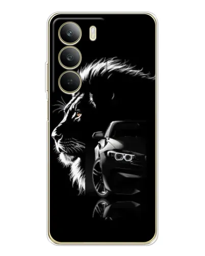 Чехол для Realme C71 с картинкой «BMW и лев» Чехол для Realme C71 с картинкой «BMW и лев»
