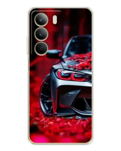 Чехол для Realme C71 с картинкой «Спортивная BMW и цветы» Чехол для Realme C71 с картинкой «Спортивная BMW и цветы»
