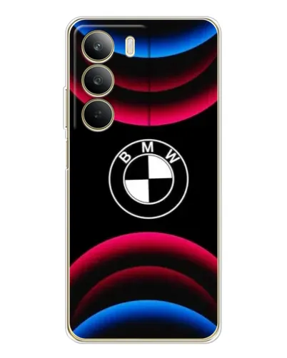Чехол для Realme C71 с картинкой «Логотип BMW и неоновые дуги» Чехол для Realme C71 с картинкой «Логотип BMW и неоновые дуги»