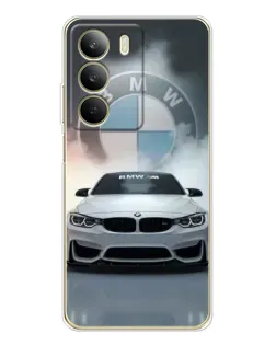 Чехол для Realme C71 с картинкой «BMW в белом дыму»