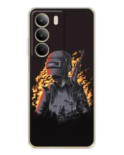 Чохол для Realme C71 з картинкою «PUBG — вогняний силует»