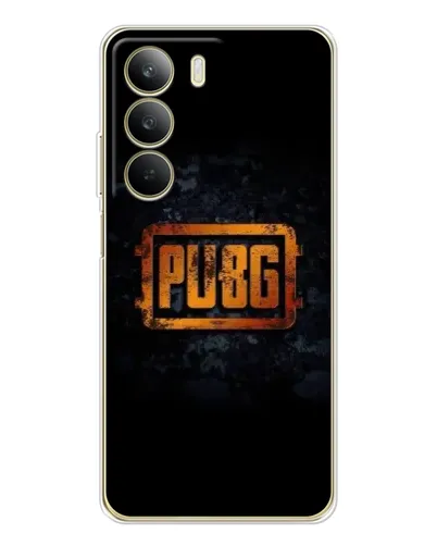 Чехол для Realme C71 с картинкой «PUBG — золотой логотип»