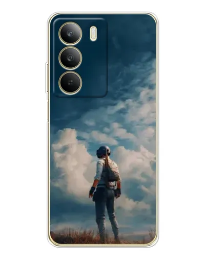 Чехол для Realme C71 с картинкой «Герой PUBG на скале»