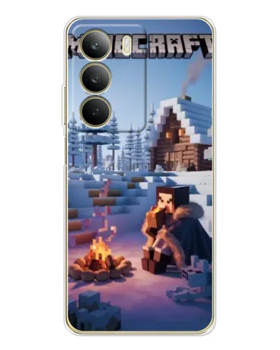 Чехол для Realme C71 с картинкой «Зимний Minecraft» Чехол для Realme C71 с картинкой «Зимний Minecraft»