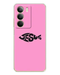 Чохол для Realme C71 з картинкою «Рожевий символ Jesus»