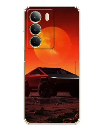 Чехол для Realme C71 с картинкой «Cybertruck на Марсе»