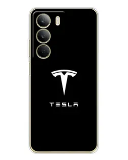 Чехол для Realme C71 с картинкой «Tesla White Logo»
