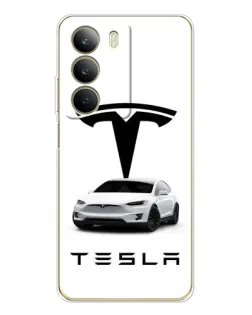 Чехол для Realme C71 с картинкой «Tesla White Style»