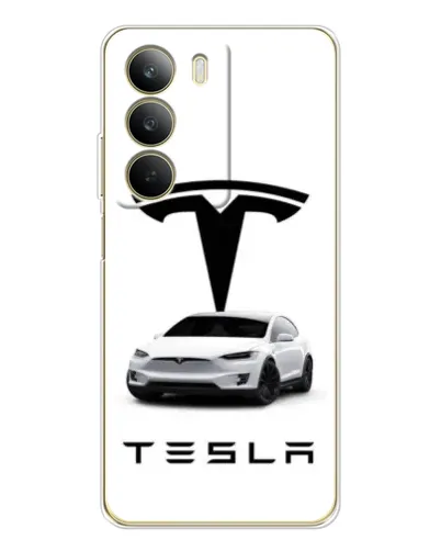 Чехол для Realme C71 с картинкой «Tesla White Style»